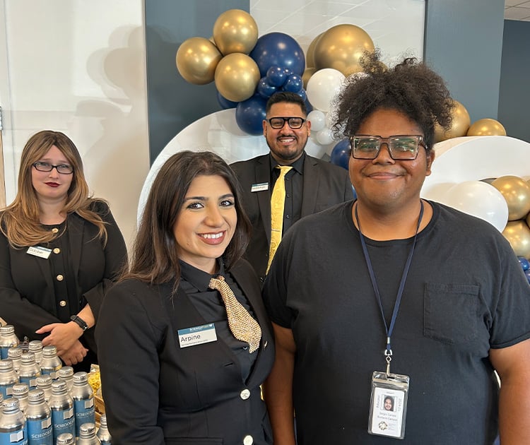 Member Sergio with Branch Manager Arpine Lalayan.