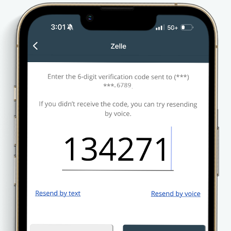 4. Si se le solicita, ingrese el código de verificación de un solo uso.